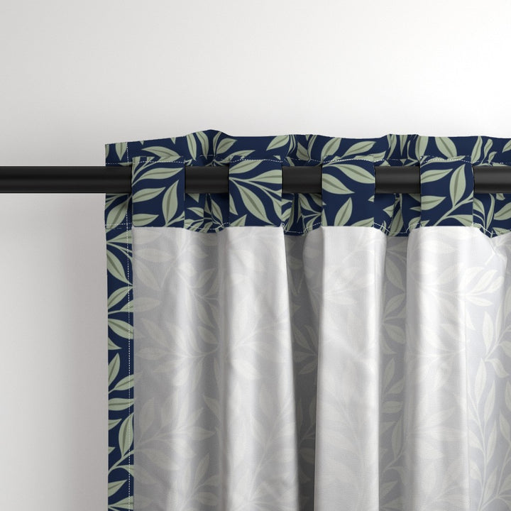Verdant Fig™ Curtain Panel Set (2 Panels) – Leaf (Ink)