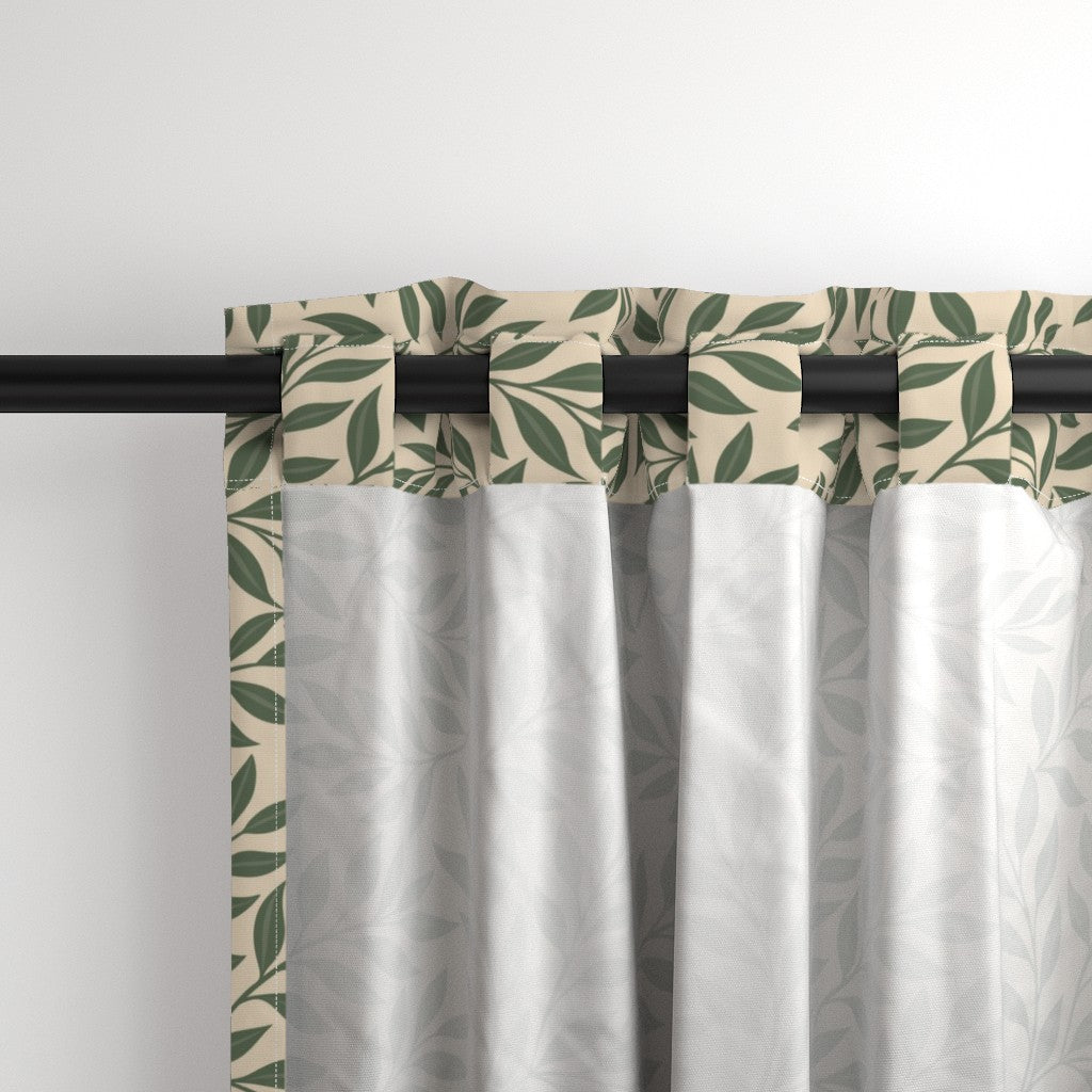 Verdant Fig™ Curtain Panel Set (2 Panels) – Leaf (Parchment)
