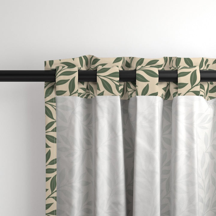 Verdant Fig™ Curtain Panel Set (2 Panels) – Leaf (Parchment)