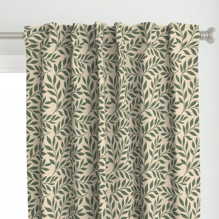 Verdant Fig™ Curtain Panel Set (2 Panels) – Leaf (Parchment)