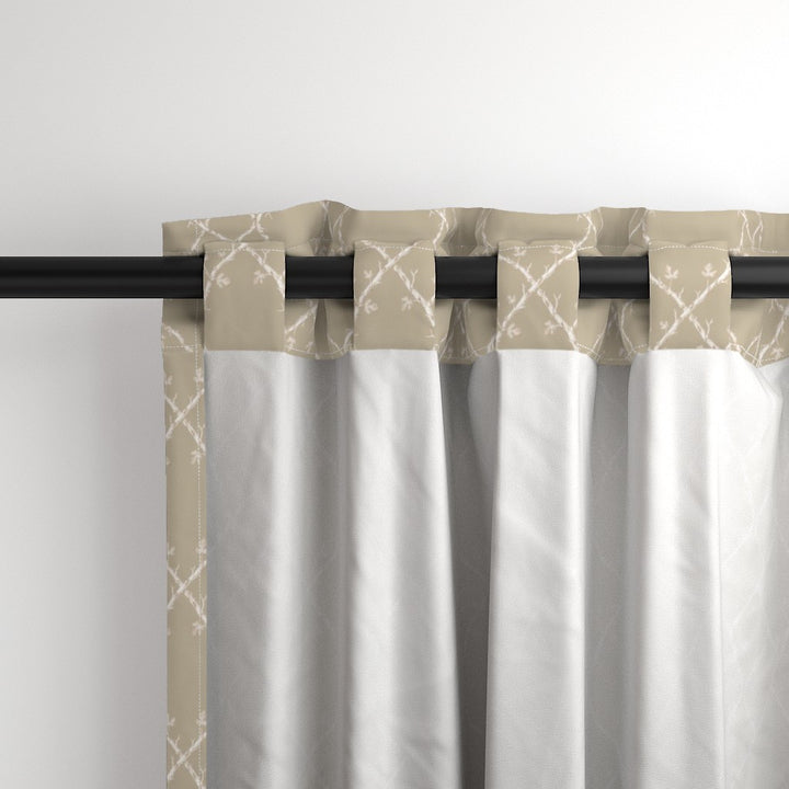 Verdant Fig™ Curtain Panel Set (2 Panels) – Trellis (Khaki)