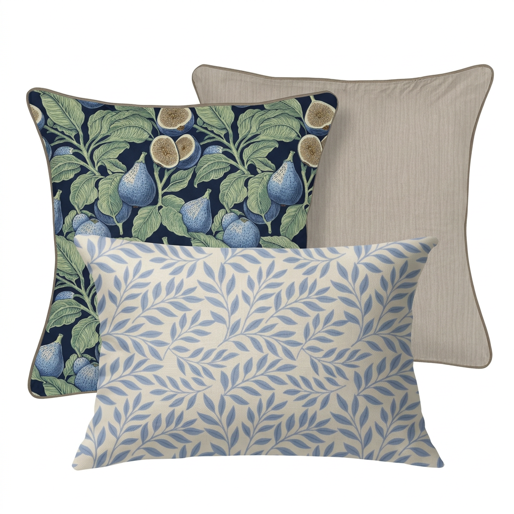 Verdant Fig™ Pillow Trio - Fig & Ink