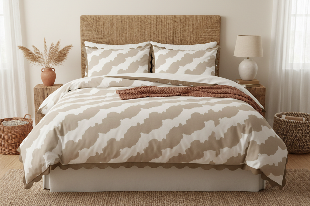 Form &amp; Field™ Scalloped Duvet Cover Set – Clouds (Universal Khaki)