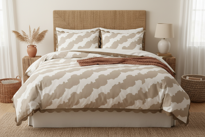 Form &amp; Field™ Scalloped Duvet Cover Set – Clouds (Universal Khaki)