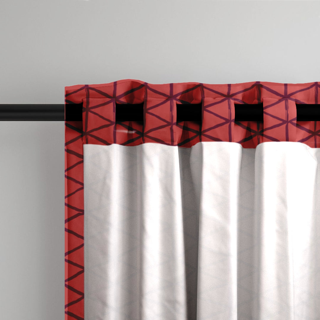 Ikat Fusion Curtain Panel Set – Americana Geometric