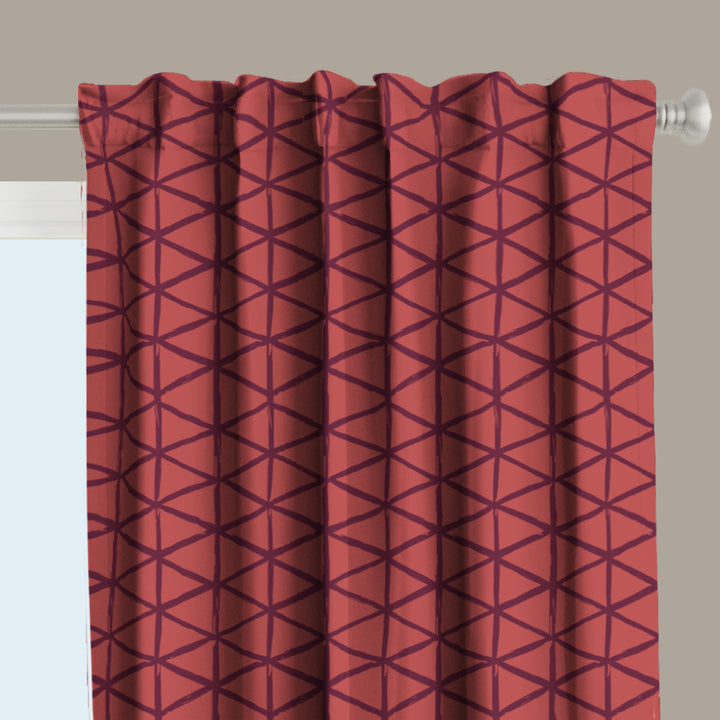 Ikat Fusion Curtain Panel Set – Americana Geometric