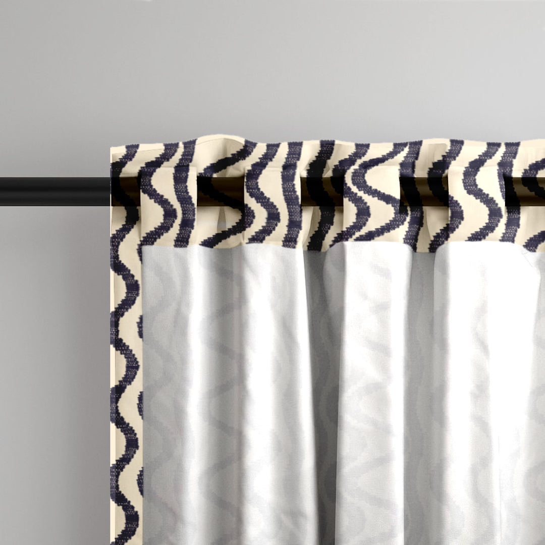 Ikat Fusion Curtain Panel Set – Americana Geometric