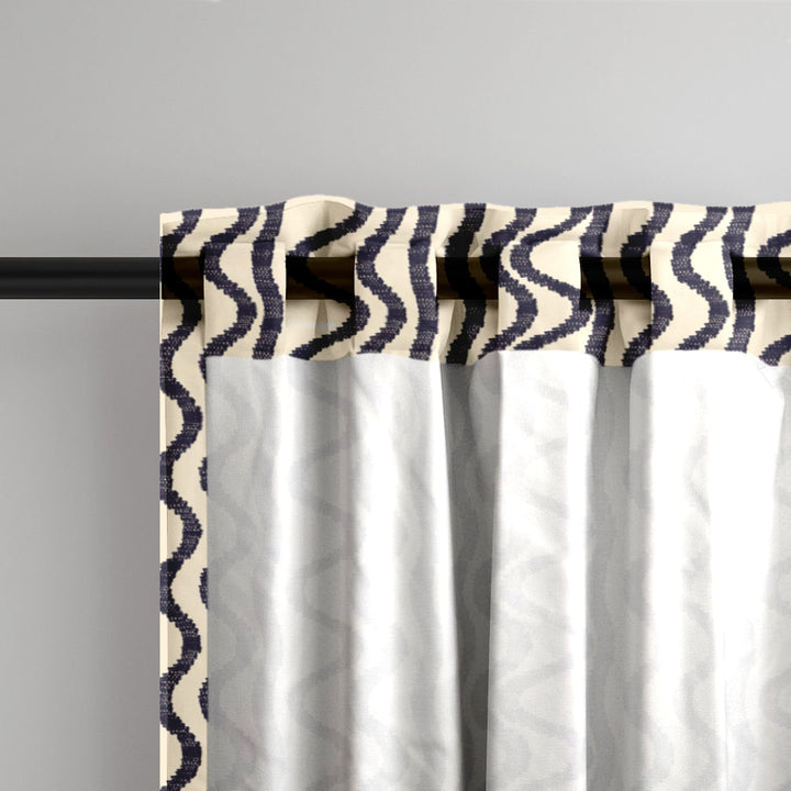 Ikat Fusion Curtain Panel Set – Americana Geometric