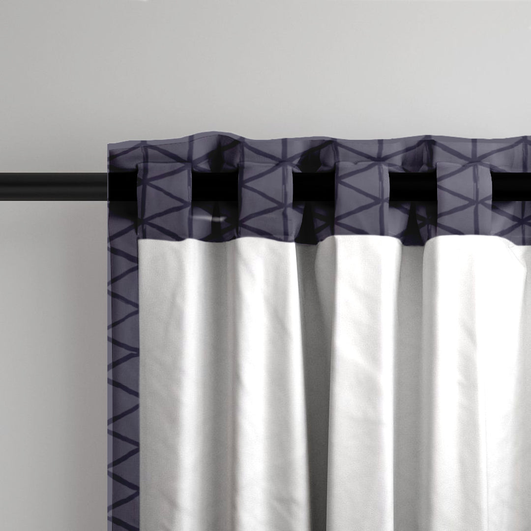 Ikat Fusion Curtain Panel Set – Americana Geometric