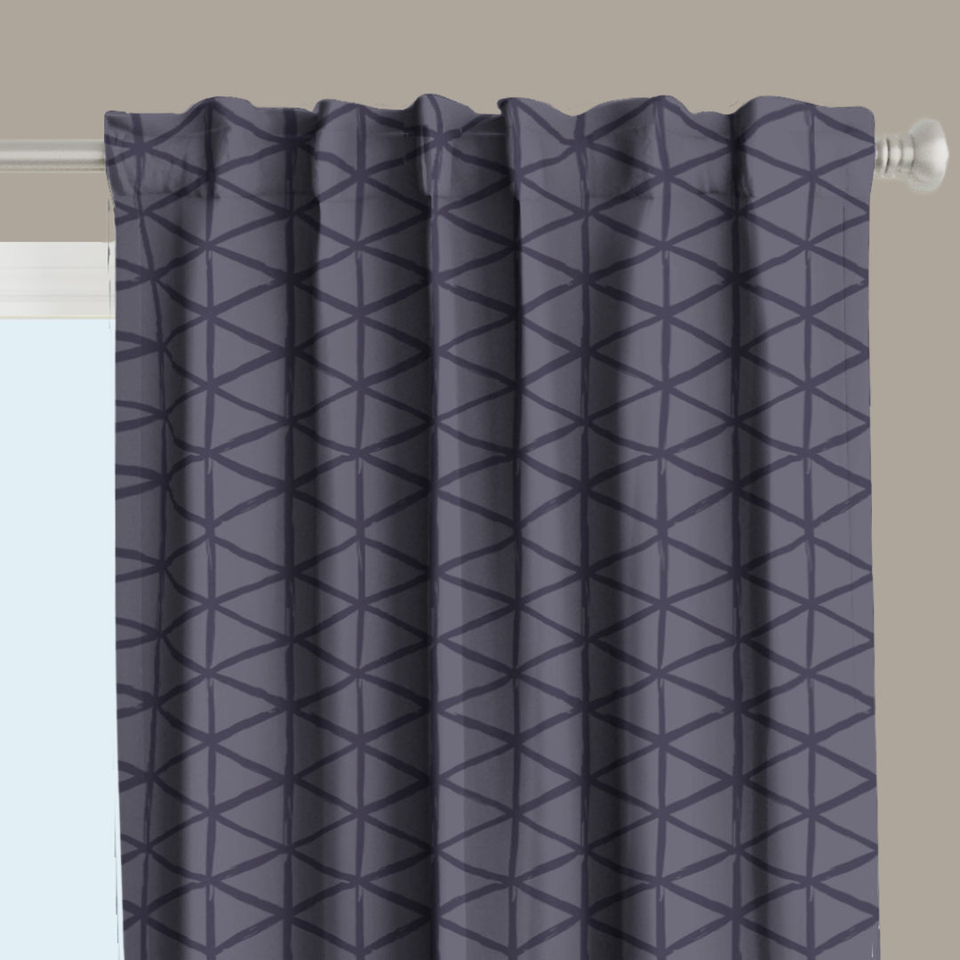 Ikat Fusion Curtain Panel Set – Americana Geometric