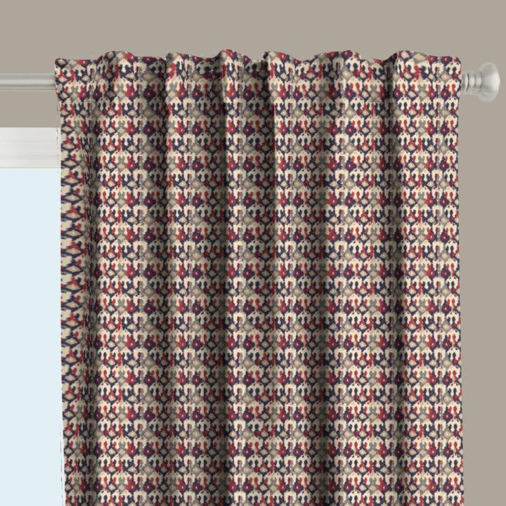 Ikat Fusion Curtain Panel Set – Americana