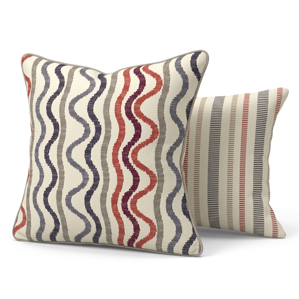 Ikat Fusion Coordinates Pair – Americana (Brick)