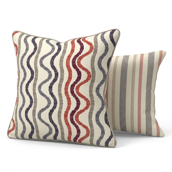 Ikat Fusion Coordinates Pair – Americana (Brick)
