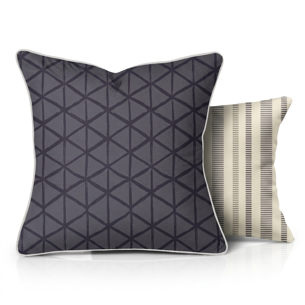 Ikat Fusion Coordinates Pair – Americana Geometric (Indigo)