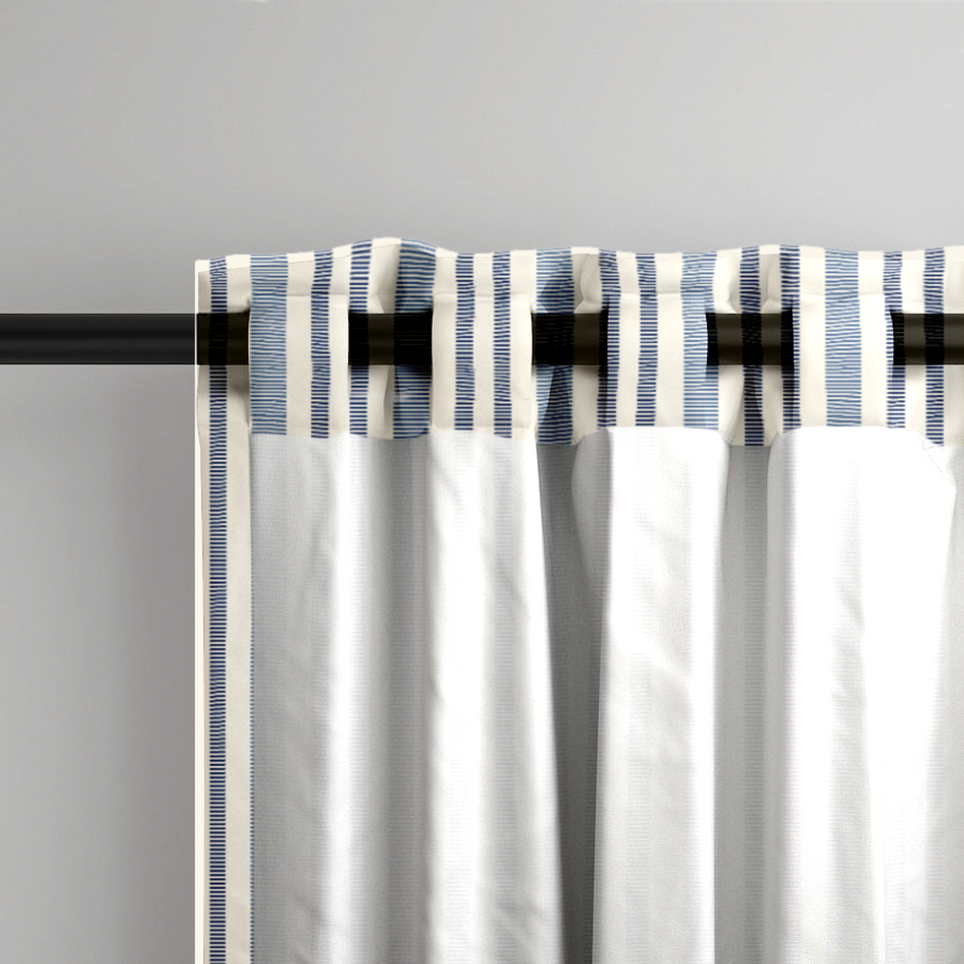 Ikat Fusion Curtain Panel Set – Kelp Ribbon