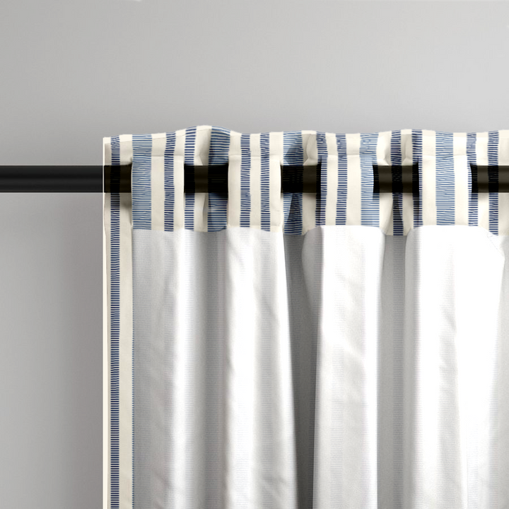 Ikat Fusion Curtain Panel Set – Kelp Ribbon