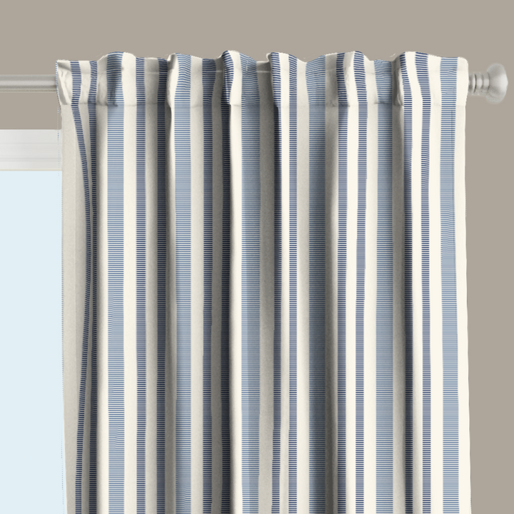 Ikat Fusion Curtain Panel Set – Kelp Ribbon