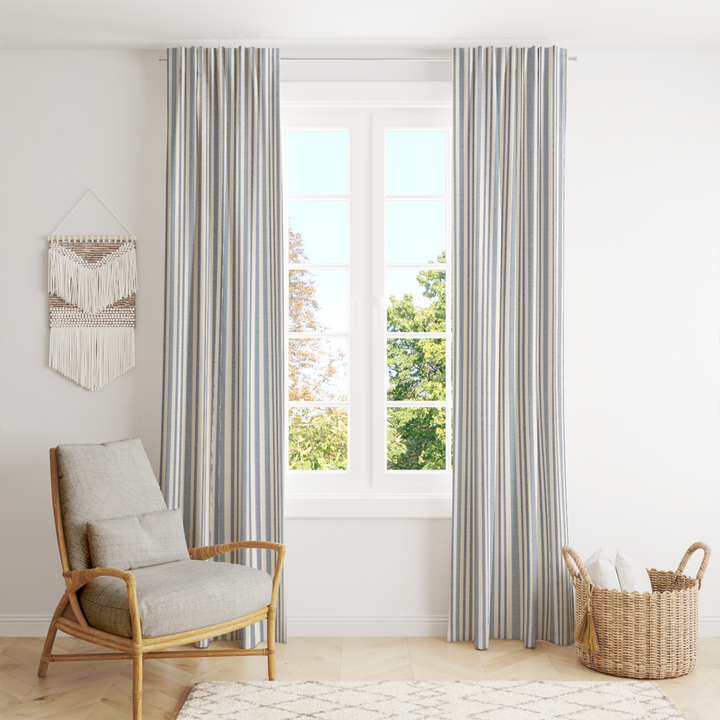 Ikat Fusion Curtain Panel Set – Kelp Ribbon