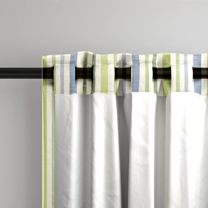 Ikat Fusion Curtain Panel Set – Kelp Ribbon