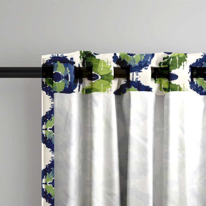 Ikat Fusion Curtain Panel Set – Kelp Ribbon