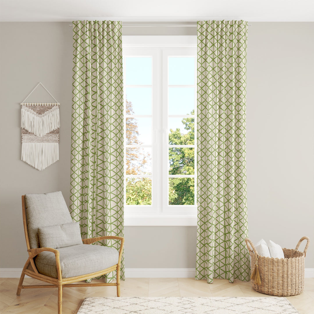Ikat Fusion Curtain Panel Set – Peridot Blues