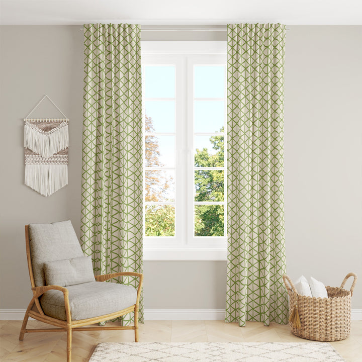 Ikat Fusion Curtain Panel Set – Peridot Blues