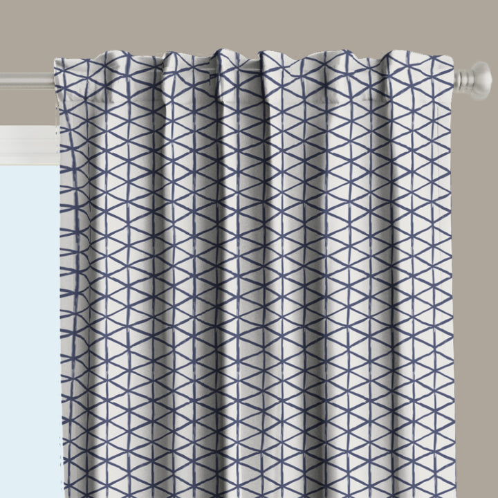 Ikat Fusion Curtain Panel Set – Peridot Blues
