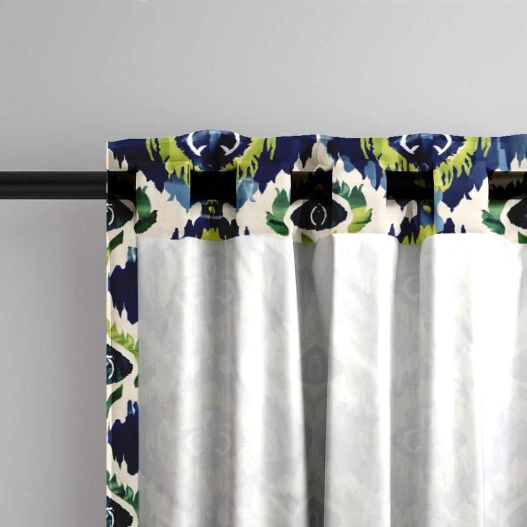 Ikat Fusion Curtain Panel Set – Peridot Blues