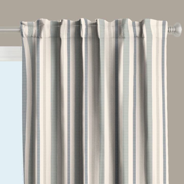 Ikat Fusion Curtain Panel Set – Sand &amp; Sea