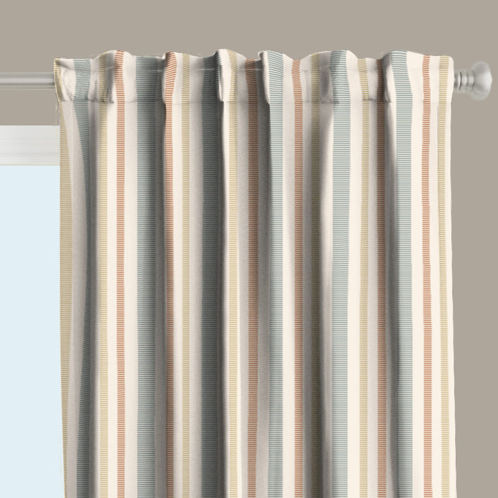 Ikat Fusion Curtain Panel Set – Sand &amp; Sea
