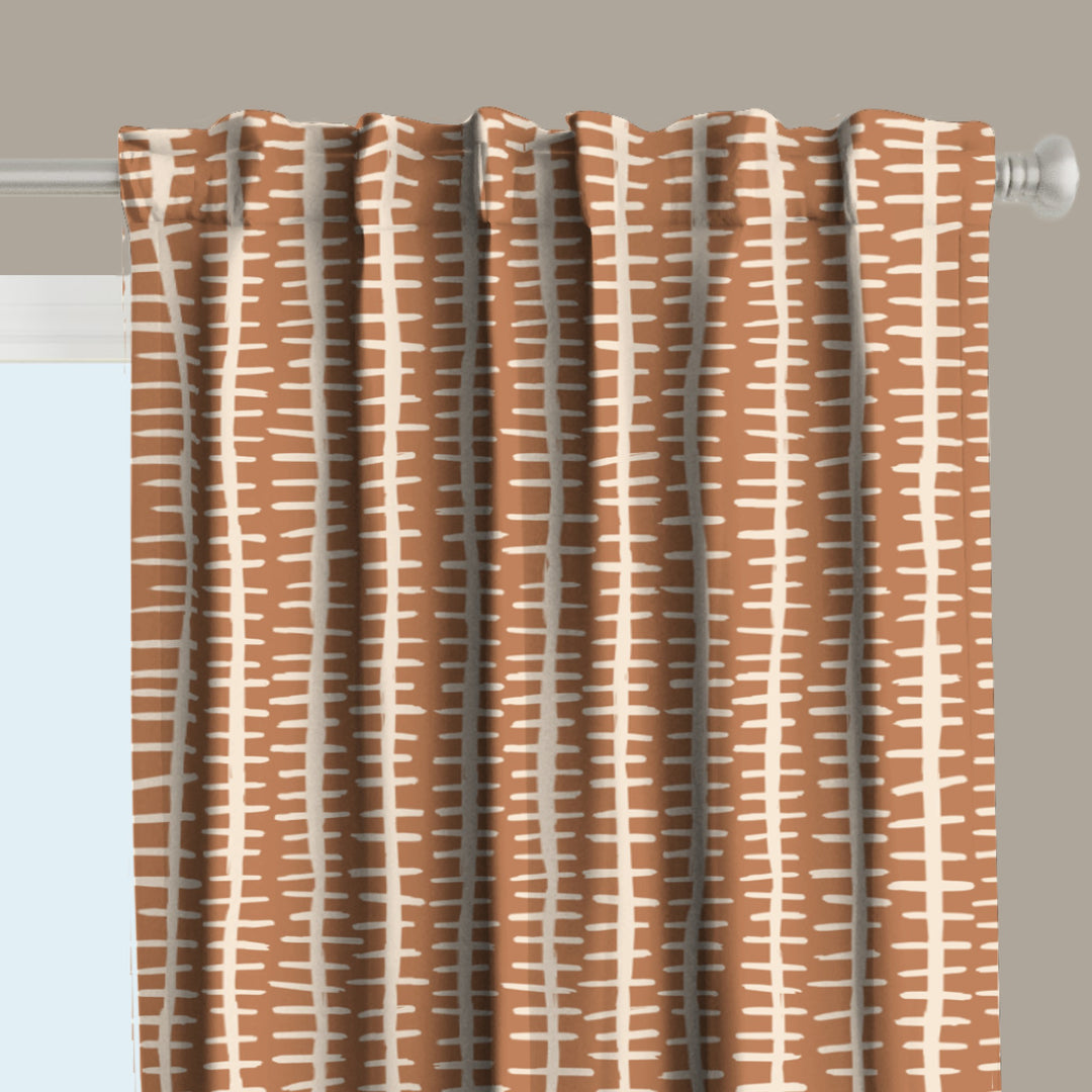 Ikat Fusion Curtain Panel Set – Sand &amp; Sea