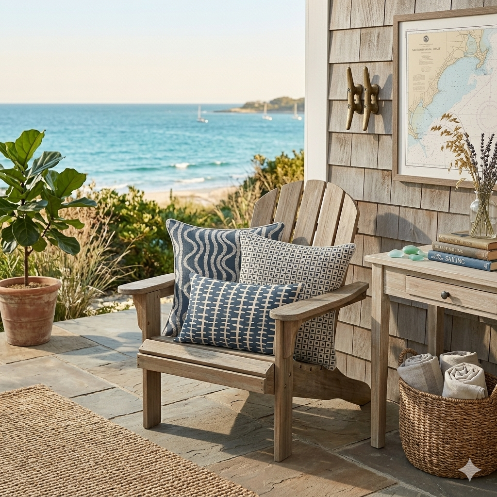 Ikat Fusion Pillow Trio – Sand &amp; Sea Geometric