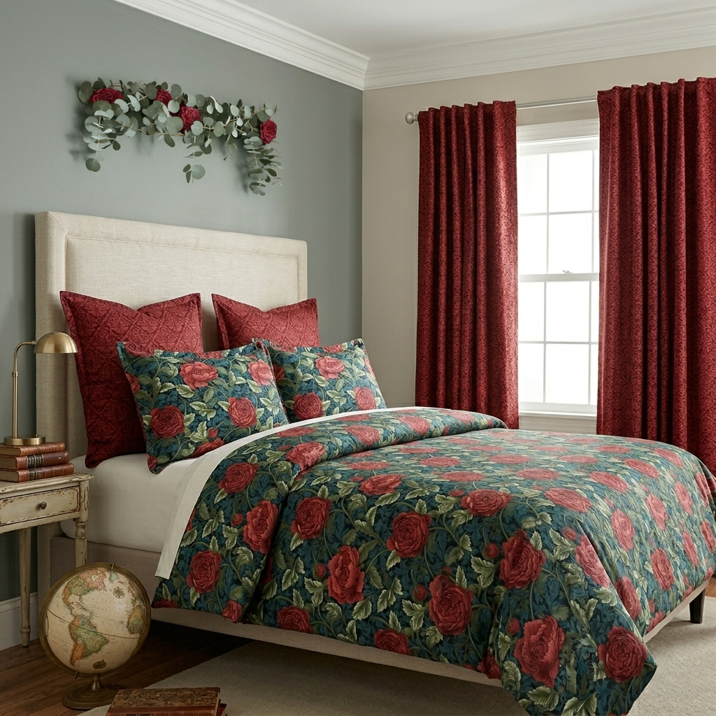 Midnight Garden™ Reversible Comforter Set - Midnight Rose
