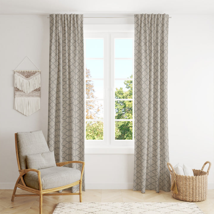 Natural Neutrals Curtain Panel Set – Overcast (Cubic)