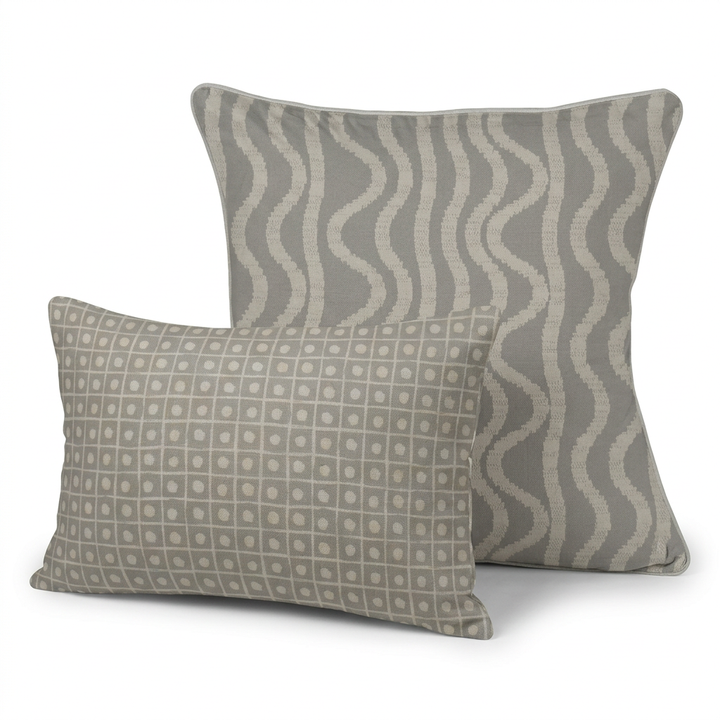 Natural Neutrals Reversible Pillow Pair – Overcast