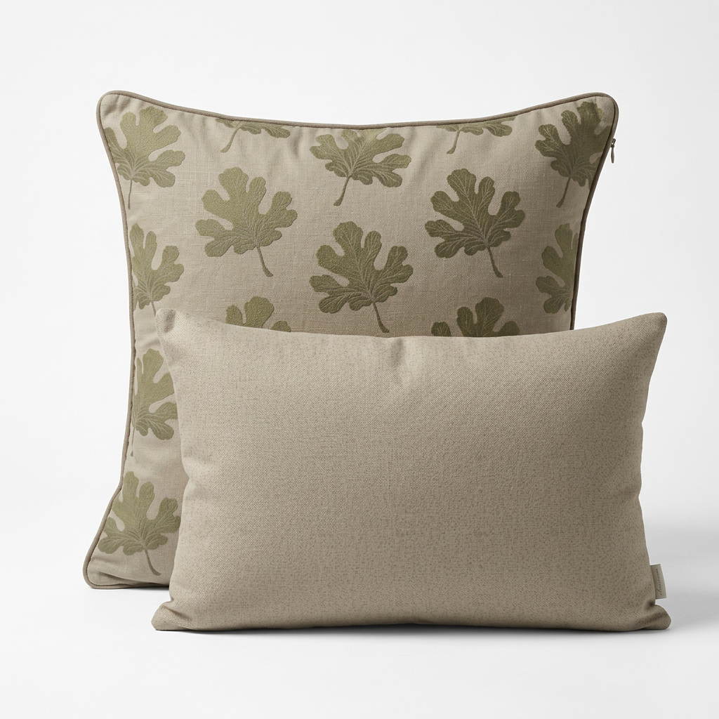 Verdant Fig™ Coordinates Pair – Stamped Fig (Khaki)