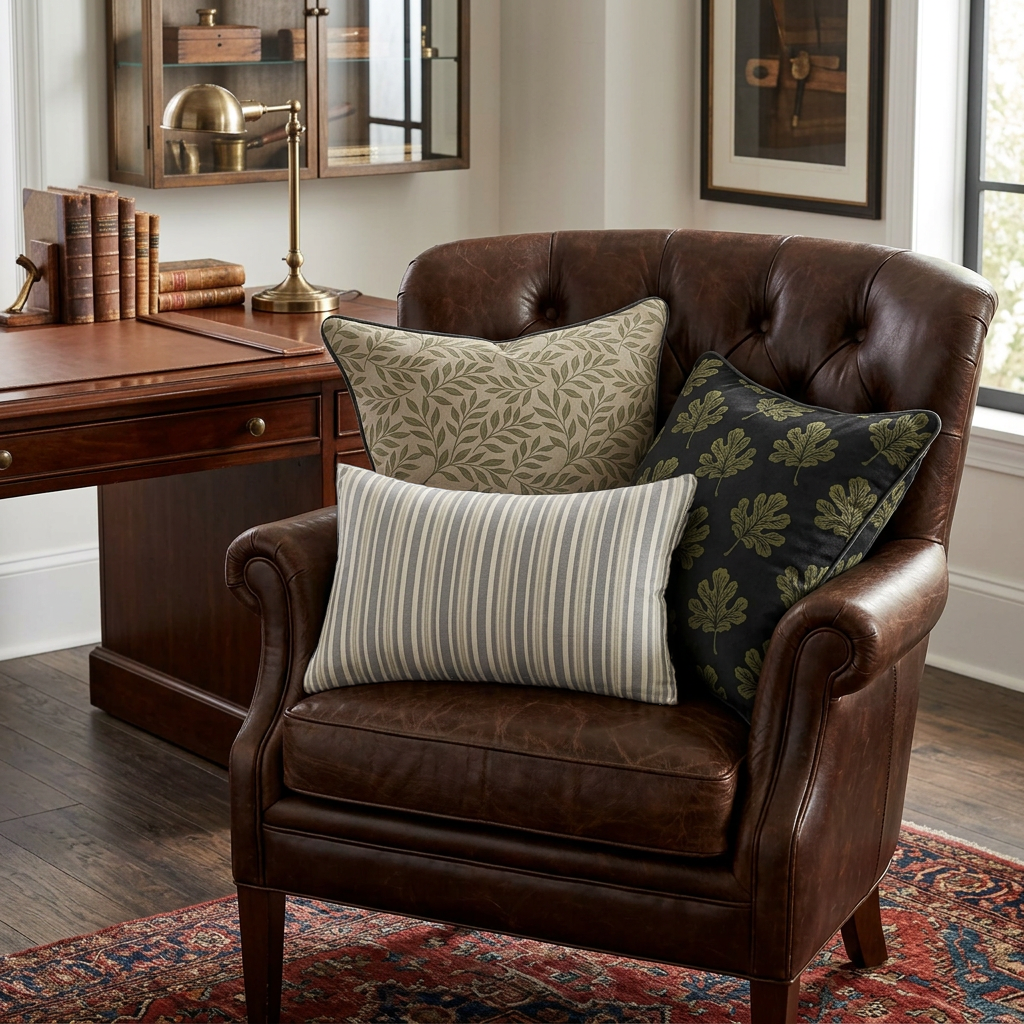 Verdant Fig™ Pillow Trio - Stamped Fig (Noir)