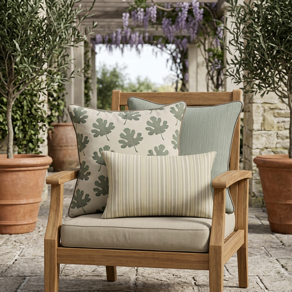 Verdant Fig™ Pillow Trio - Stamped Fig (Parchment)
