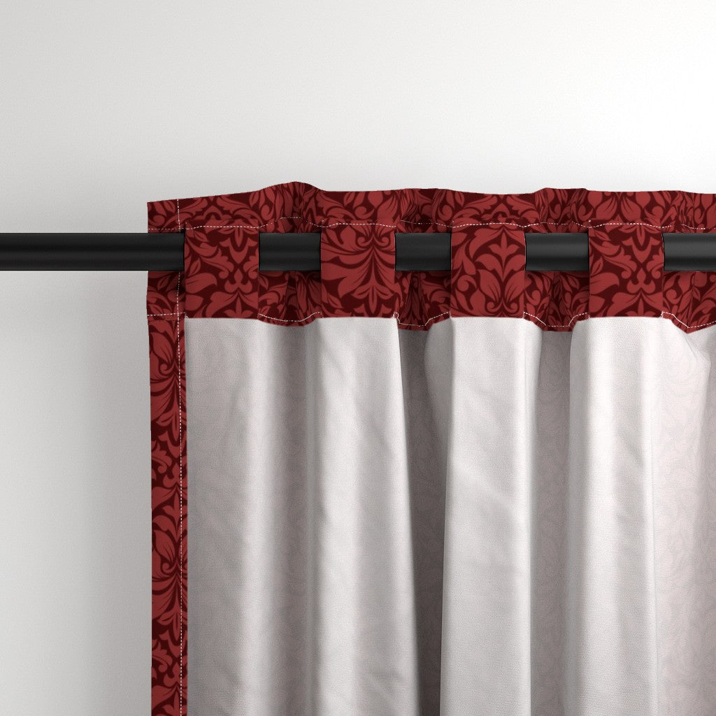 Midnight Garden™ Cotton Blend Curtain Panel Set (2 Panels) – Damask