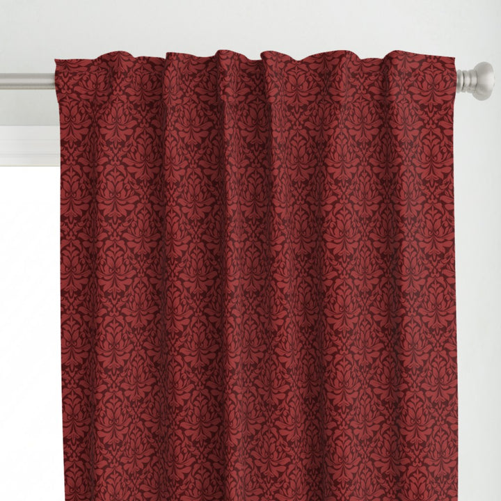 Midnight Garden™ Cotton Blend Curtain Panel Set (2 Panels) – Damask