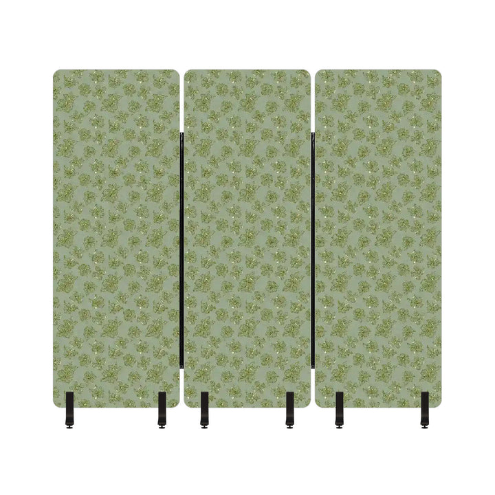 3 Panel Sound-Absorbing Room Divider / Dogwood Blossoms