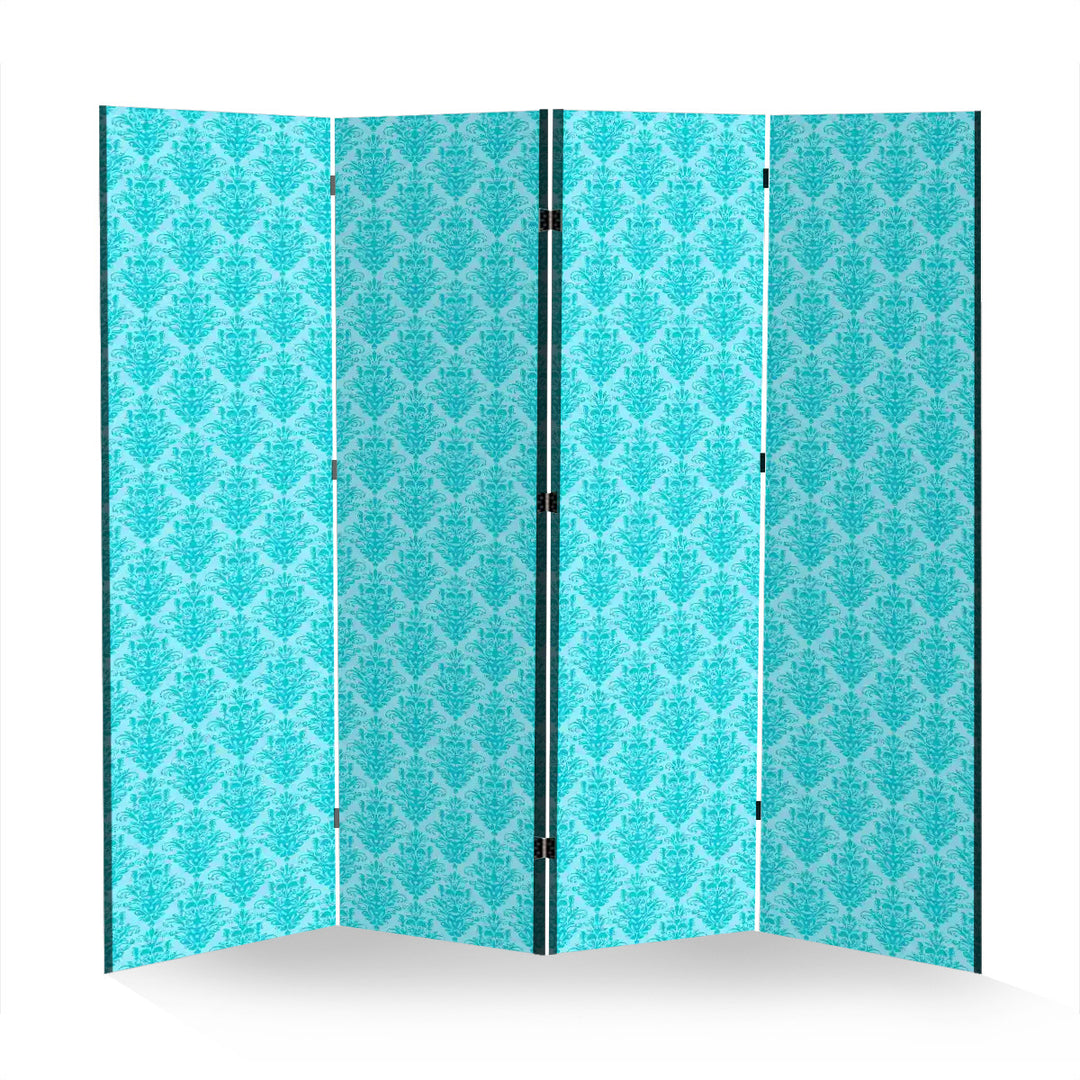 4 Panel Room Divider Folding Screen - Dreamhouse Damask