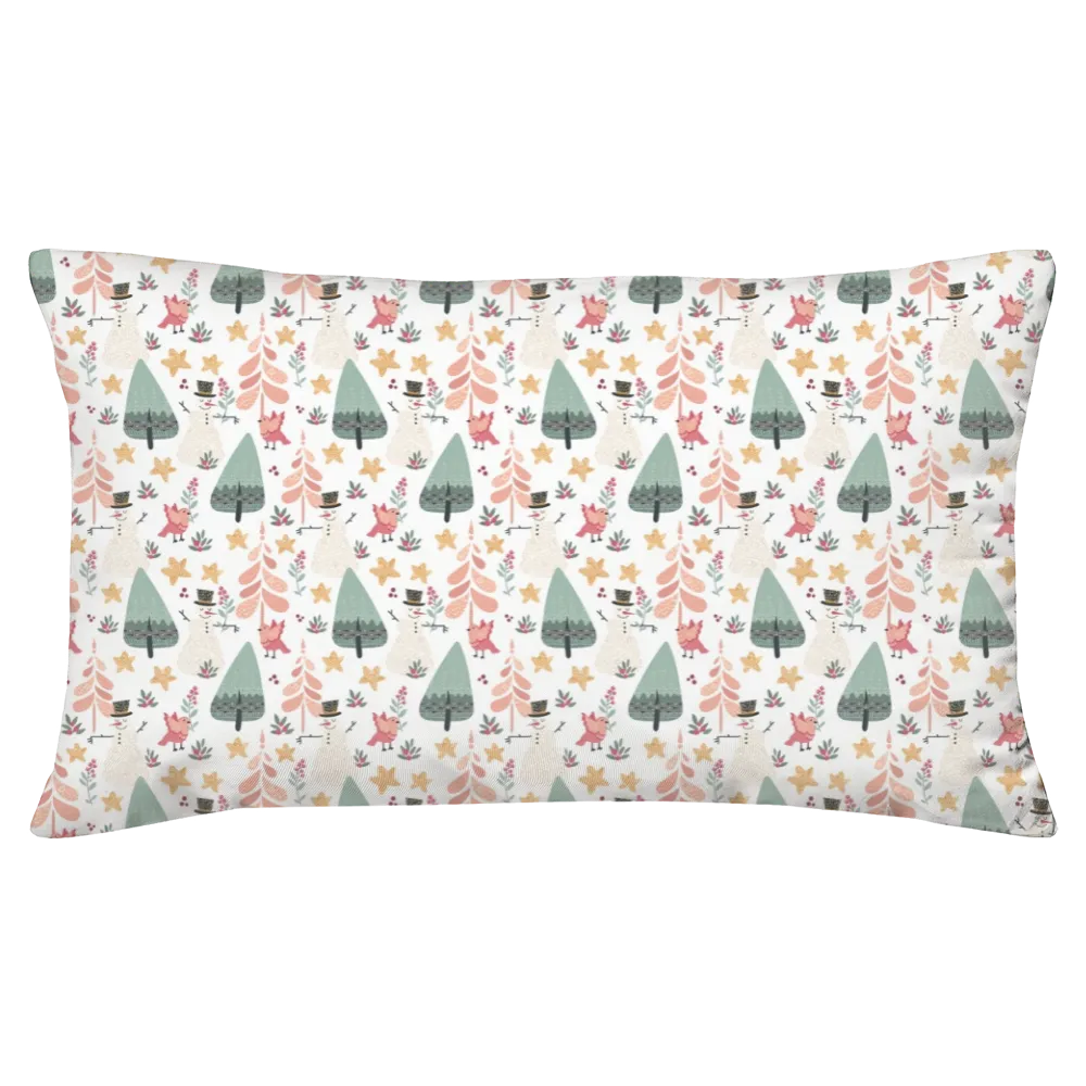 Luxury Flannel & Sherpa Comforter Set | Patchwork Pinwheel - Woodland Snowman