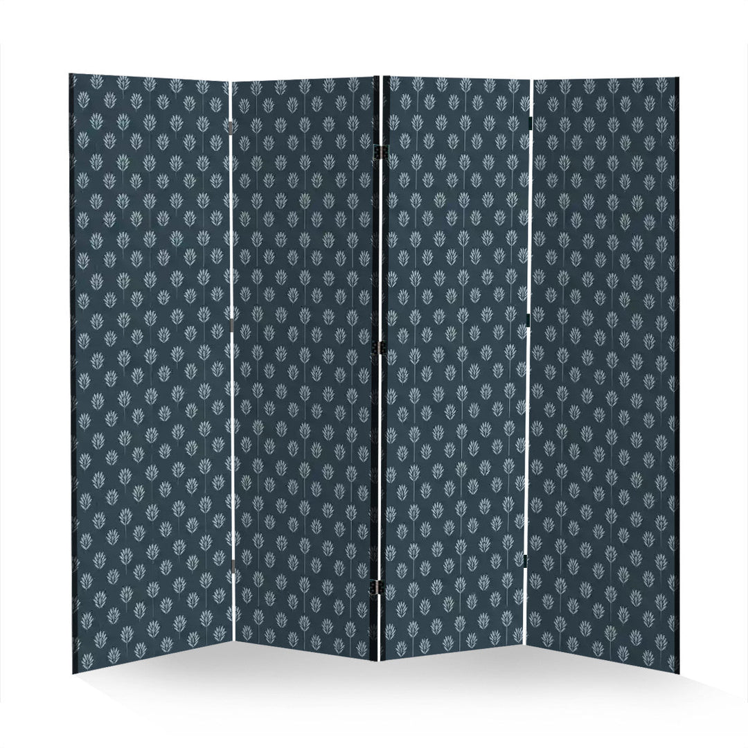 4 Panel Room Divider Folding Screen / Fronds