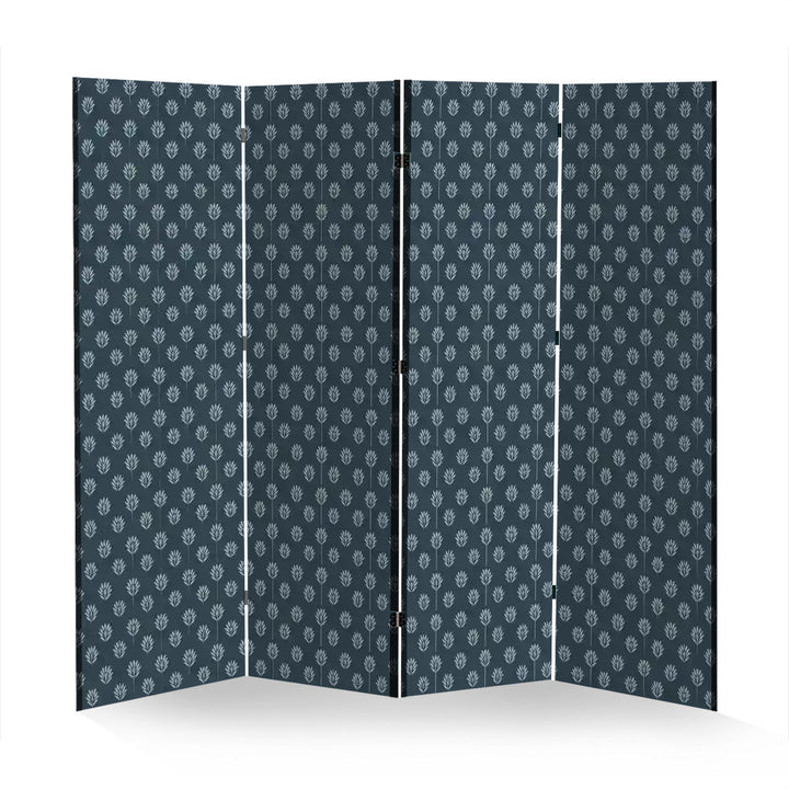 4 Panel Room Divider Folding Screen / Fronds