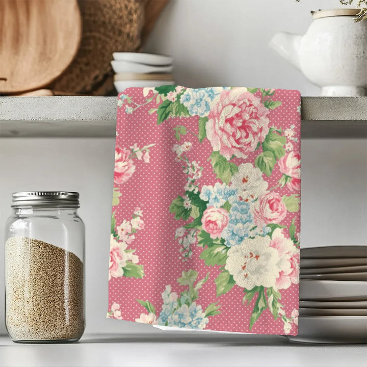 Emma – Peony Tea Towel Set (4) | Vintage Cottage Collection
