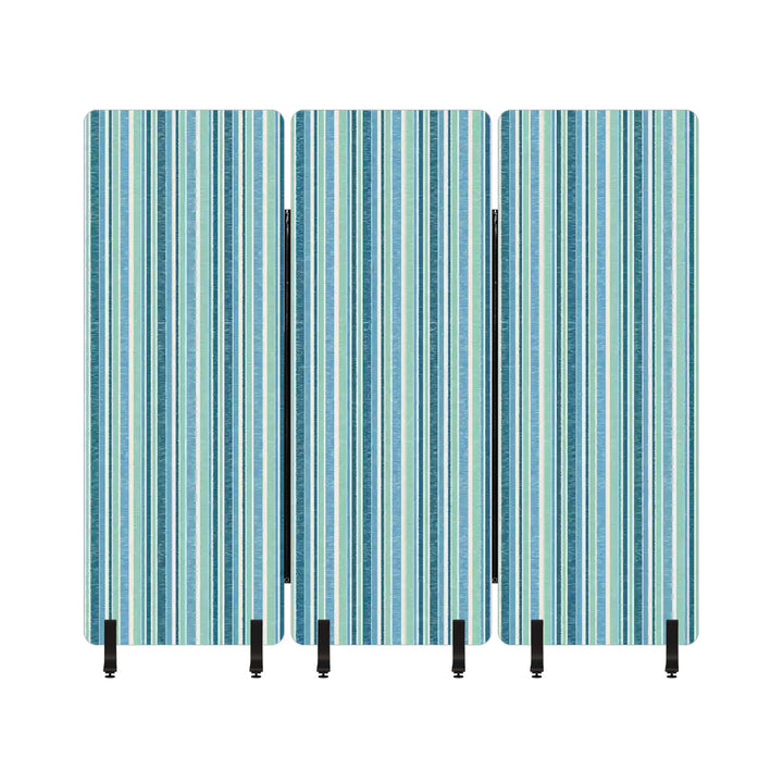 3 Panel Sound-Absorbing Room Divider / Sketchy Stripes