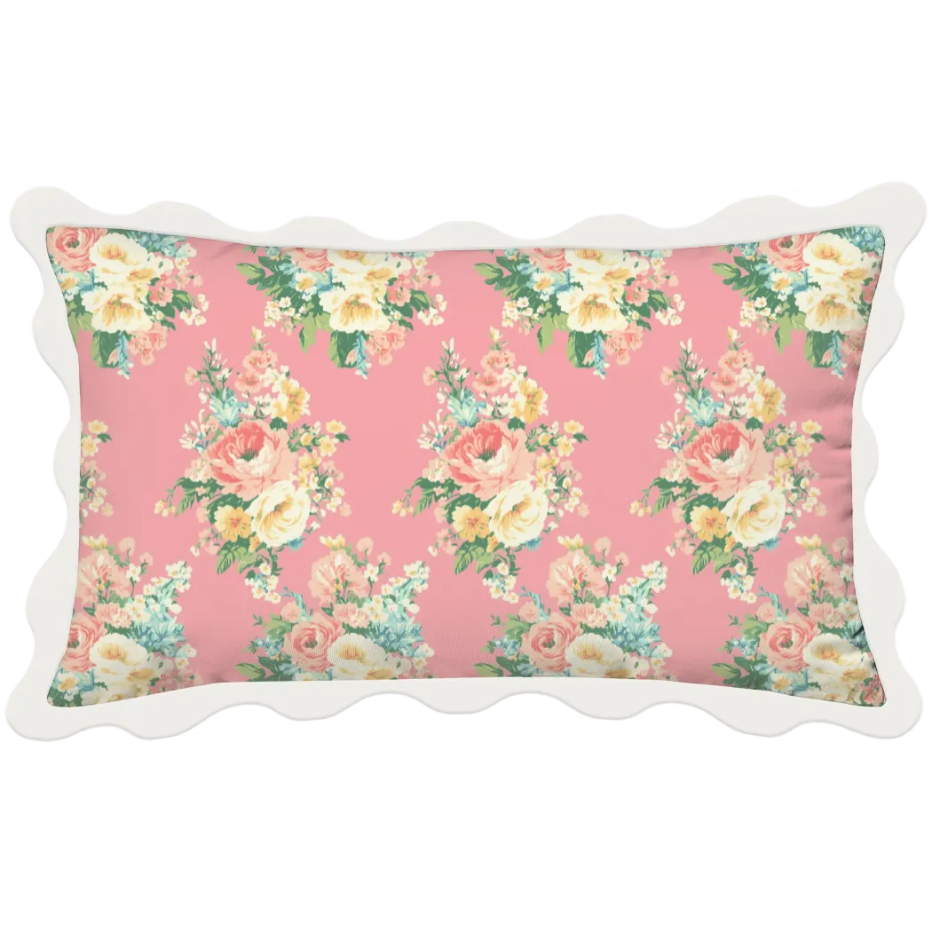 Vintage Cottage Collection Scalloped Duvet Cover Set - Florence (Peony)