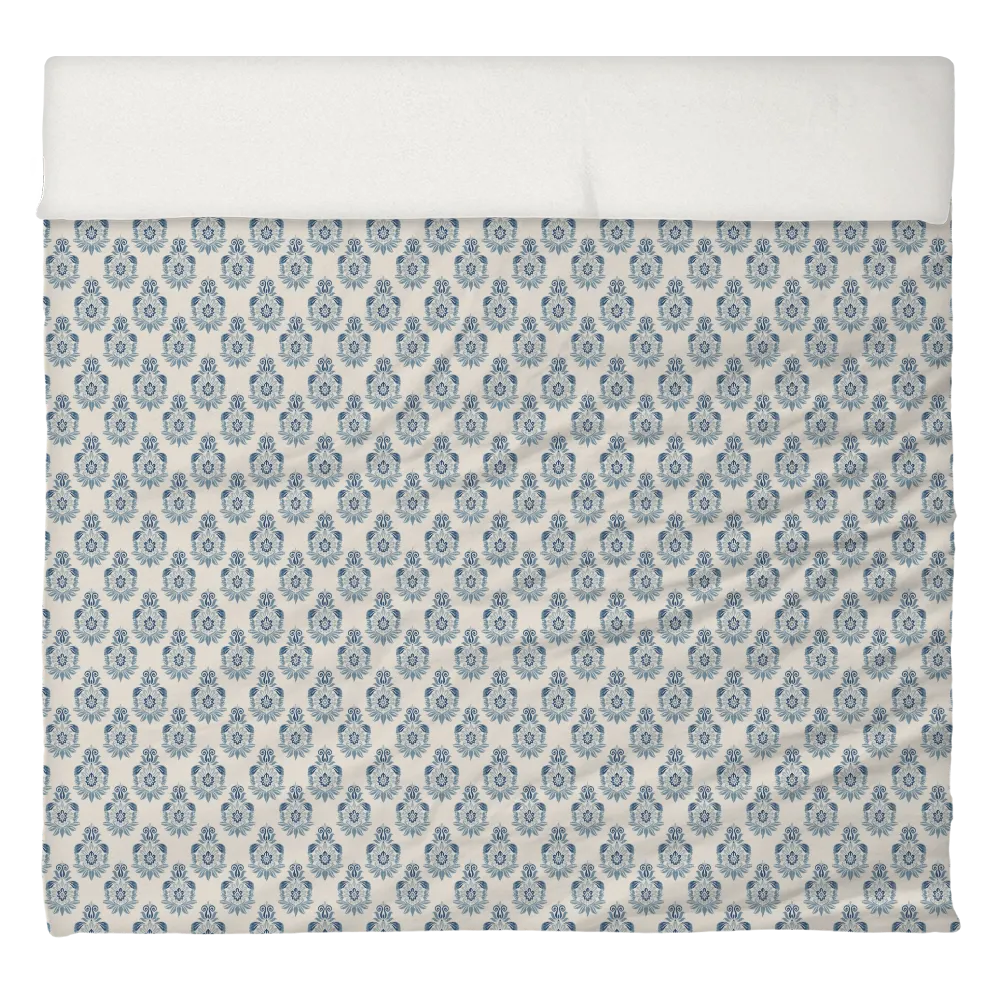 Blues &amp; Greens Anthology Duvet Cover Set – Ikat (Smoky Azurite)
