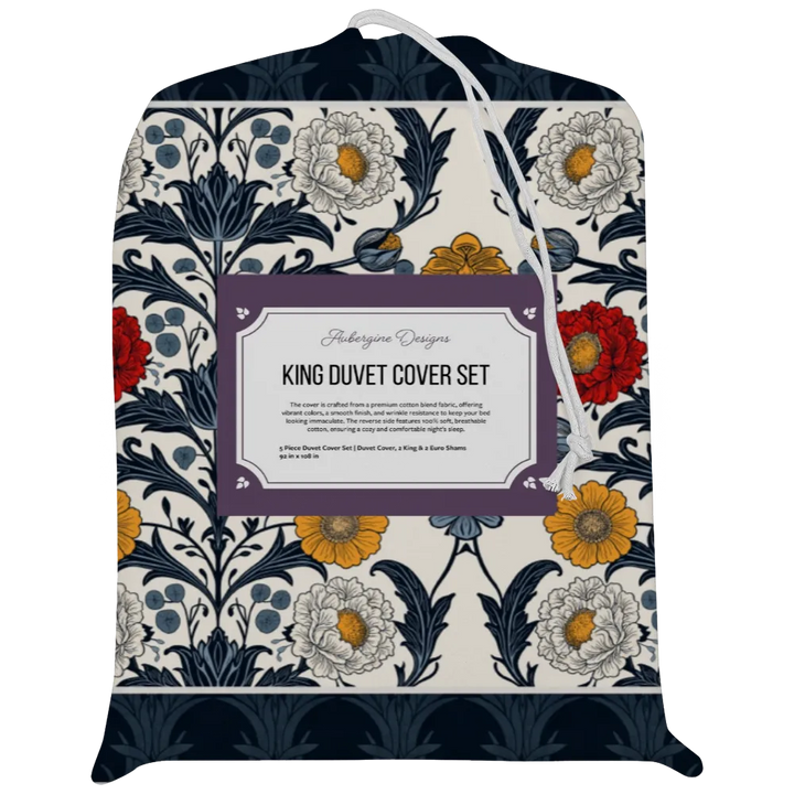 Sunlit Garden™ Piped Edge Duvet Cover Set - Heritage Garden